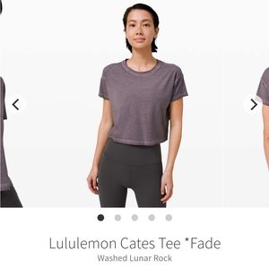 NWOT Lululemon Cates Tee Fade - Washed Lunar Rock